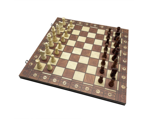 Набір настільних ігор "Шахи, нарди, шашки 3 в 1" Set1 NE-LG-11 ігрове поле 40х40 см