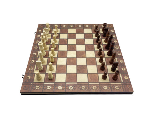 Набір настільних ігор "Шахи, нарди, шашки 3 в 1" Set1 NE-LG-11 ігрове поле 40х40 см