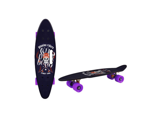 Пенні борд 24" Bambi SC20514 PU колеса, з ручкою Фіолетовий
