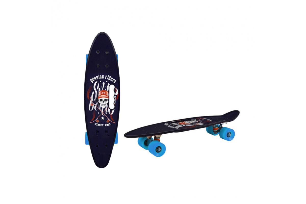 Пенні борд 24" Bambi SC20514 PU колеса, з ручкою Блакитний Пенні борд 24" Bambi SC20514 PU колеса, з ручкою Блакитний