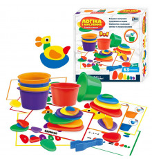 Дитяча навчальна гра "Логіка і мислення" 69481, 63 елементи, картки із завданням