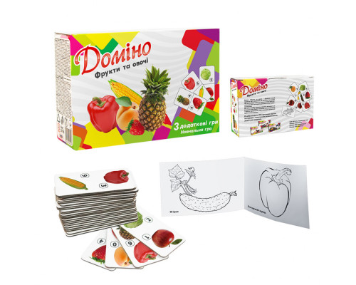 Настольная игра Домино "Фрукты и овощи" 30764 (укр.)