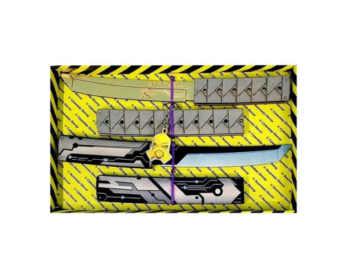 Набор сувенирных ножей деревянных SO-2 "TANTO ТРАНЗИСТОР & TANTO ЯКУДЗА GOLD" SO2-8-B