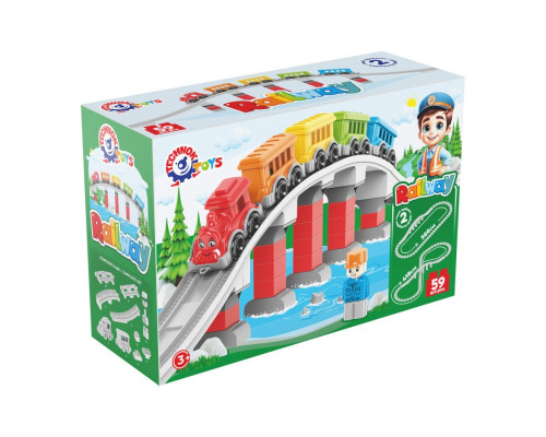 Дитячий набір конструктора "Залізниця" 1300TXK 59 деталей