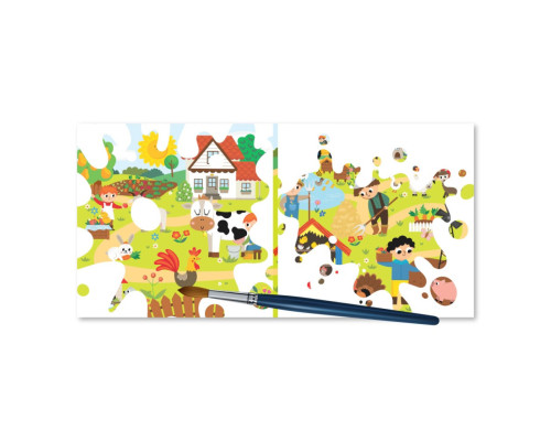 Дитяча книжечка водна розмальовка "У селі" РМ-92-03, 10 сторінок