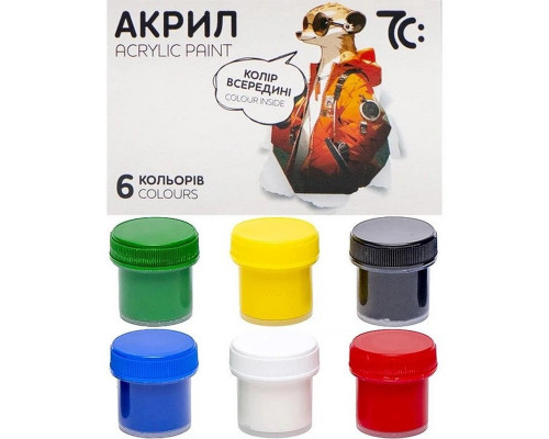 Детский набор акриловых красок 7C50601 6 цветов, по 10 мл