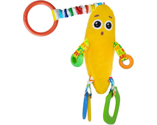 Погремушка-пищалка с прорезывателем "Банан" МС 110604-17