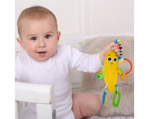 Погремушка-пищалка с прорезывателем "Банан" МС 110604-17