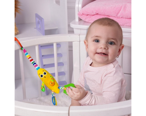 Погремушка-пищалка с прорезывателем "Банан" МС 110604-17