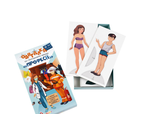 Гра з багаторазовими наклейками "Одевалка Професії" Умняшка 1890-UM