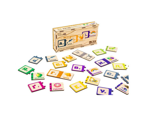 Деревянная детская головоломка с буквами Puz-22335