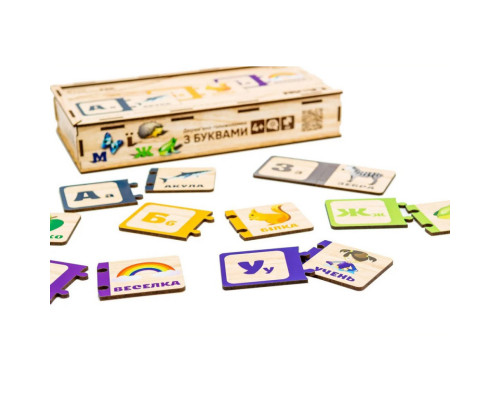 Деревянная детская головоломка с буквами Puz-22335