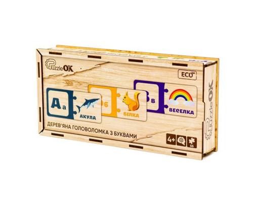 Деревянная детская головоломка с буквами Puz-22335