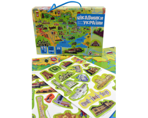 Плакат "Карта України" з наліпками (КП-001) KP-001