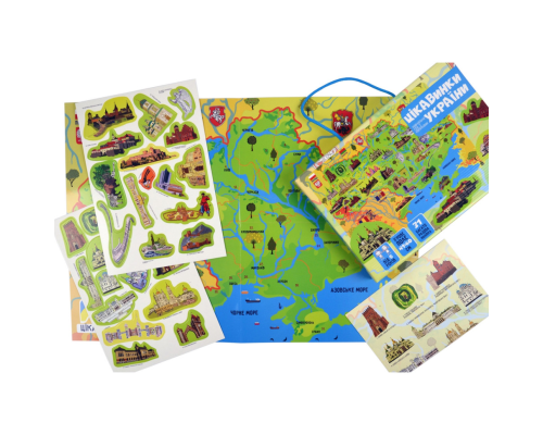 Плакат "Карта України" з наліпками (КП-001) KP-001