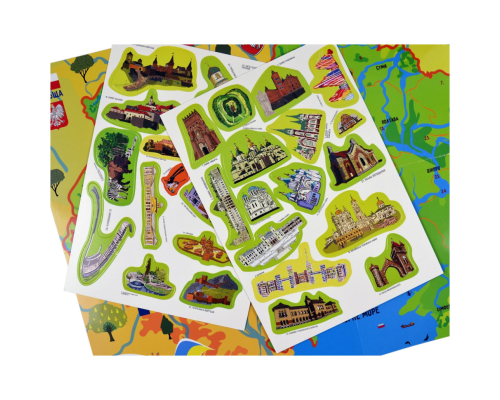 Плакат "Карта України" з наліпками (КП-001) KP-001