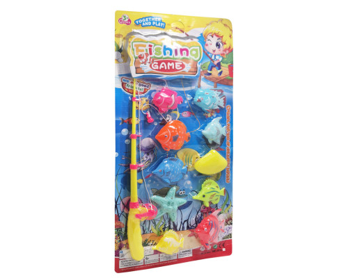 Дитячий ігровий набір Рибалка на магніті 3016(Yellow) 1 вудка, 10 рибок