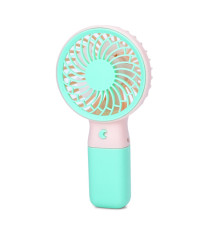 Вентилятор ручной портативный MK 5609(Turquoise) с подставкой, 15,5 см, USB