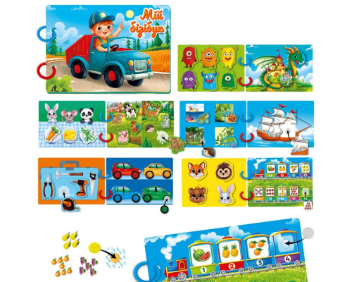 Дитяча розвиваюча книжечка "Бізі бук для хлопчиків" VT1310-10, 51 елемент