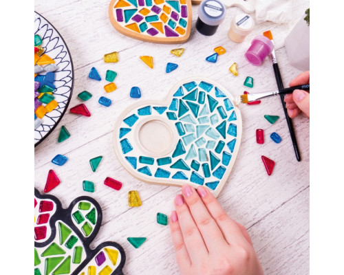 Детский набор для творчества хрустальная мозаика "Подсвечник-Сердце" MA1011