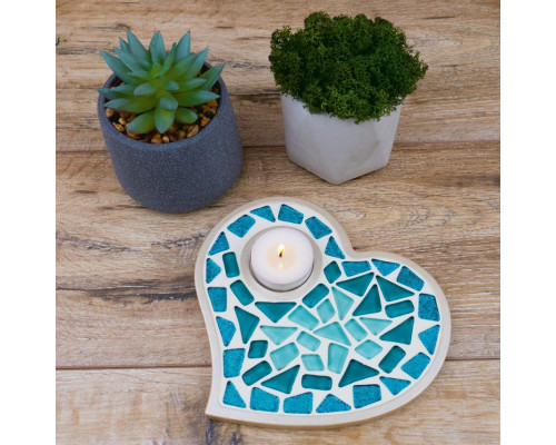 Детский набор для творчества хрустальная мозаика "Подсвечник-Сердце" MA1011