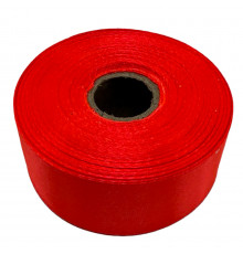 Атласна стрічка для рукоділля АБ-323, 2,5 см x 23 м, оранжевий неон