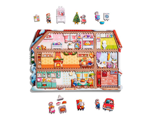 Пазл детский фигурный "Кошкин дом" (ПСД248) PSD248, 88 элементов