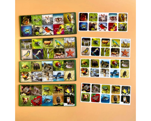 Настольная развивающая игра "Виды животных" Ubumblebees (ПСФ110) PSF110 комодик-сортер