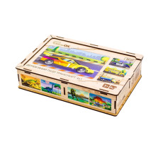 Дерев’яний дитячий пазл 4в1 "Транспорт" Puz-14785, 80 елементів