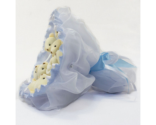 Букет з іграшок Ведмедики блакитний 5350IT з 9ю іграшками