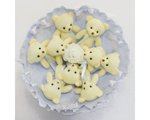 Букет з іграшок Ведмедики блакитний 5350IT з 9ю іграшками