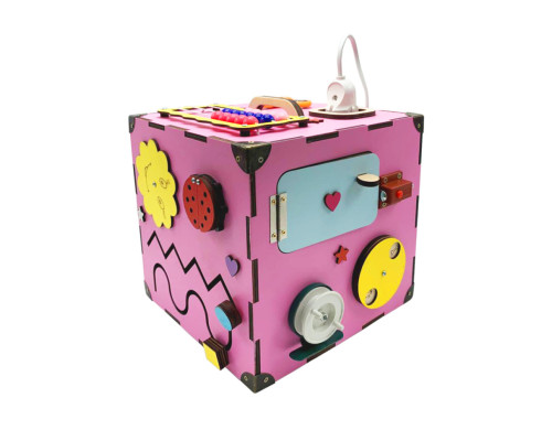 Развивающая игрушка Бизикуб Temple Group TG200162 23х23х23 см Розовый