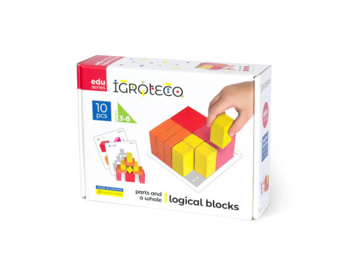 Дитячі дерев'яні кубики "Частини та ціле" Igroteco 900460 20 кубиків
