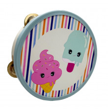 Дерев'яна іграшка Бубен "Морозиво" MD 0367-48 діаметр 15 см