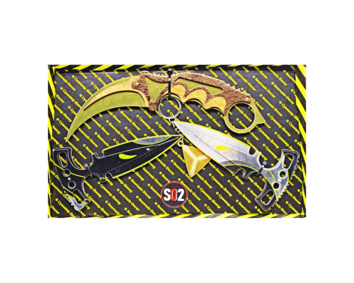 Набор сувенирных ножей деревянных SO-2 "КЕРАМБИТ GOLD & HARMONY daggers" SO2-10-B