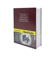 Сейф-книга с ключом для хранения KBS-803(Bordo) большая, 26,5х20х6,5 см