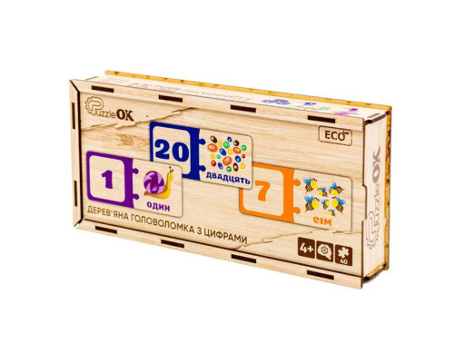 Деревянная головоломка-пазл с цифрами Puz-53322