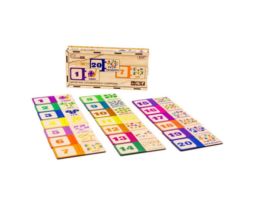 Деревянная головоломка-пазл с цифрами Puz-53322