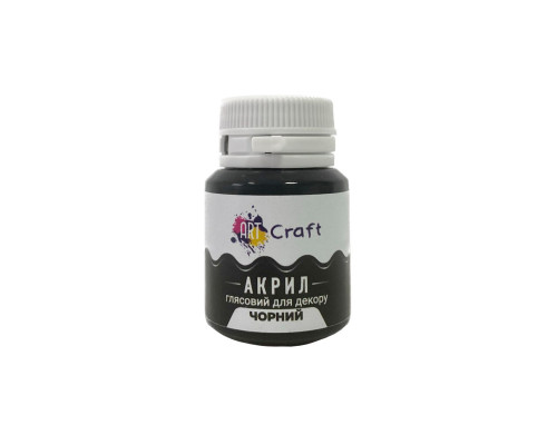 Акриловая краска глянцевая "Черный" 20 мл AG-7546 Art Craft