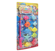 Дитячий ігровий набір Рибалка на магніті 3016(Pink) 1 вудка, 10 рибок