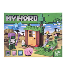 Конструктор детский Майнкрафт The hill Bambi 3129-3 пластик, 111 деталей