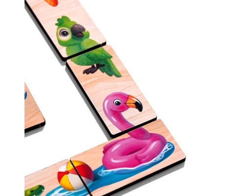 Деревянное домино "Половинки" (ПСД266) PSD266