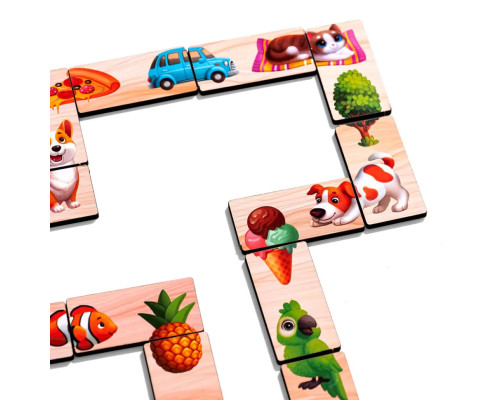 Деревянное домино "Половинки" (ПСД266) PSD266