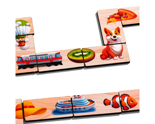 Деревянное домино "Половинки" (ПСД266) PSD266