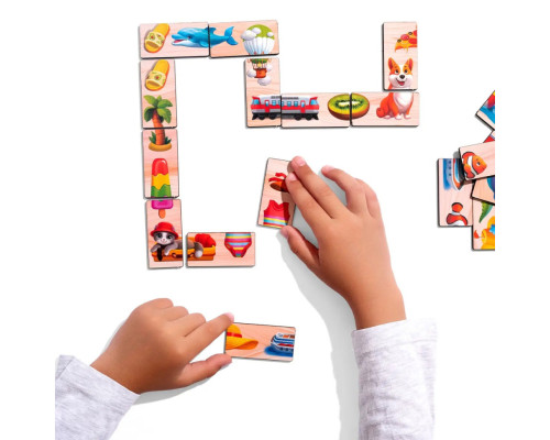 Деревянное домино "Половинки" (ПСД266) PSD266