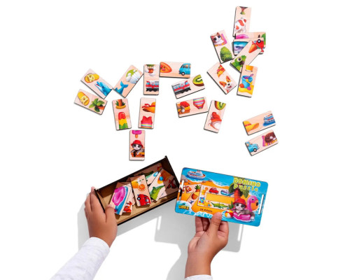 Деревянное домино "Половинки" (ПСД266) PSD266