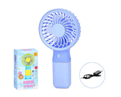 Вентилятор ручной портативный MK 5609(Violet) с подставкой, 15,5 см, USB