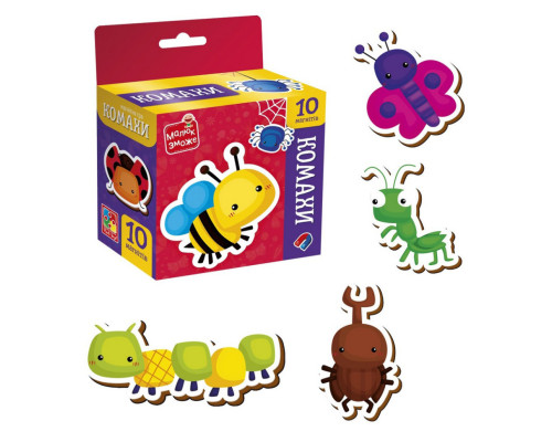 Дитячий набір магнітів "Комахи" VT3106-32, 10 магнітів