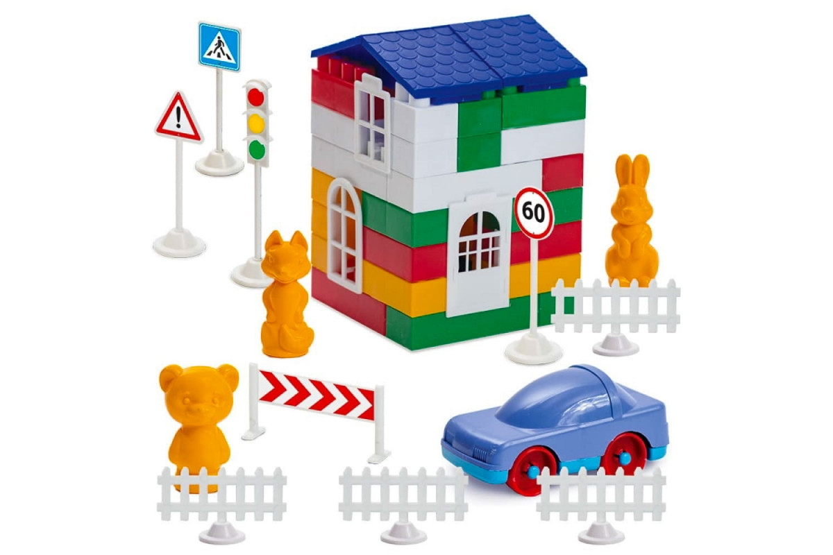 Дитячий конструктор "Лідер" №2 1-220, 80 великих деталей Дитячий конструктор "Лідер" №2 1-220, 80 великих деталей