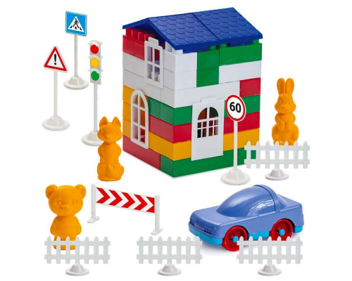 Детский конструктор "Лидер" №2 1-220, 80 крупных деталей